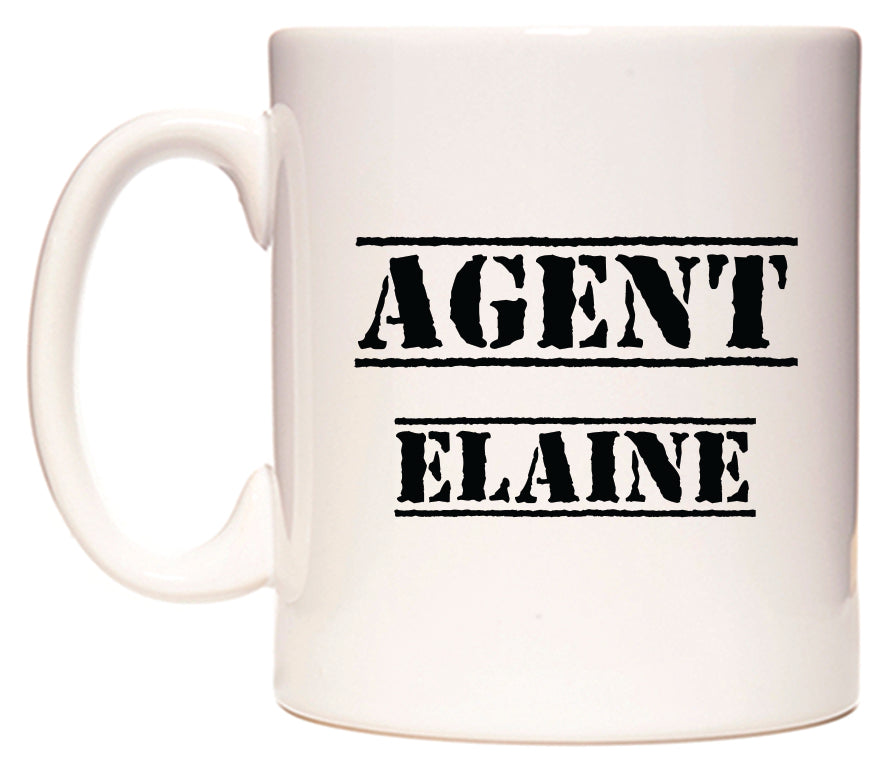 This mug features Agent Elaine