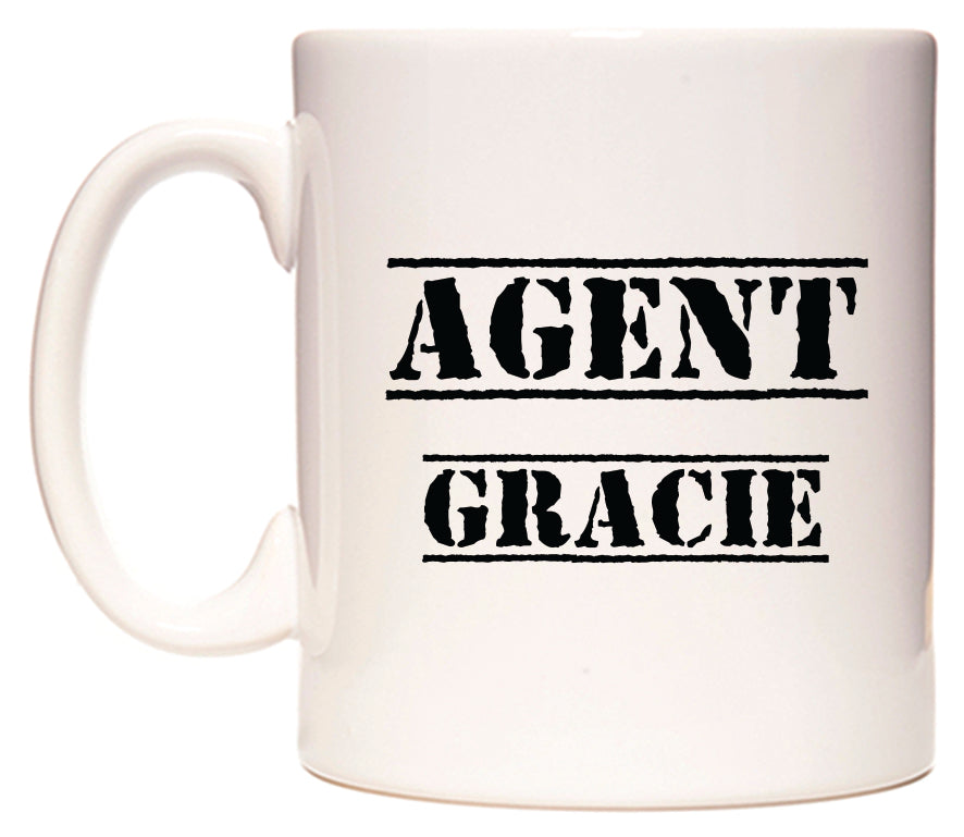 This mug features Agent Gracie