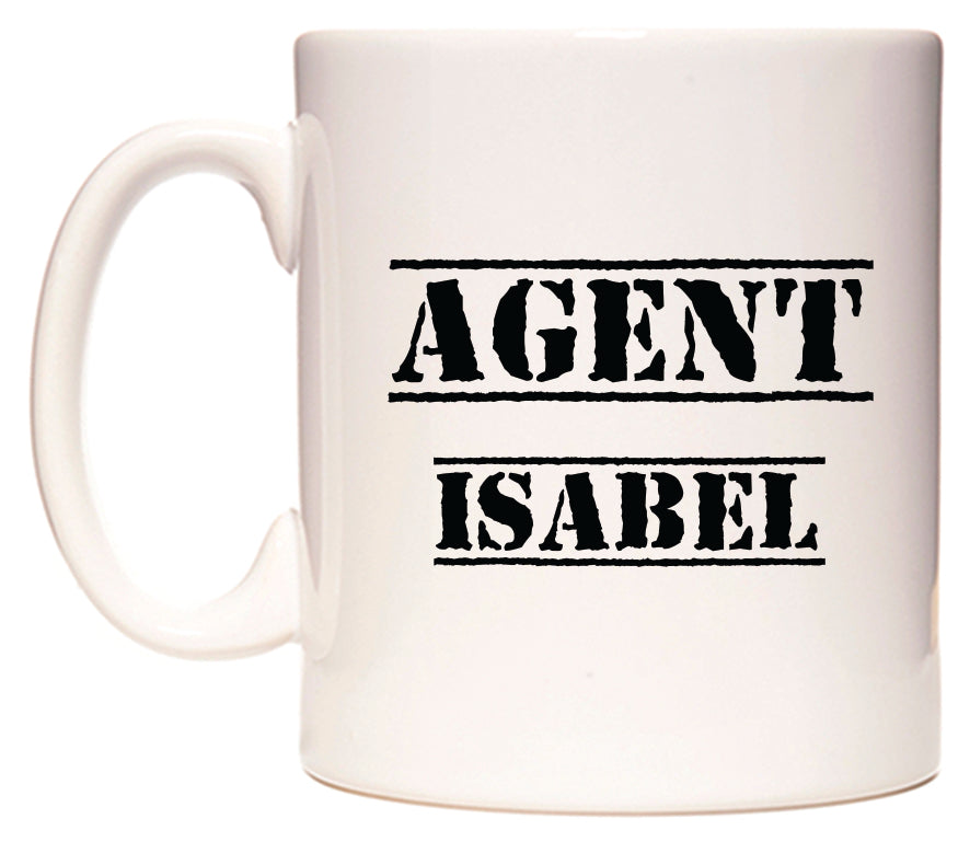 This mug features Agent Isabel