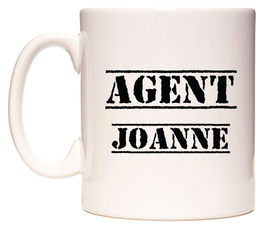This mug features Agent Joanne