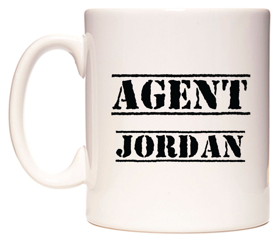 This mug features Agent Jordan