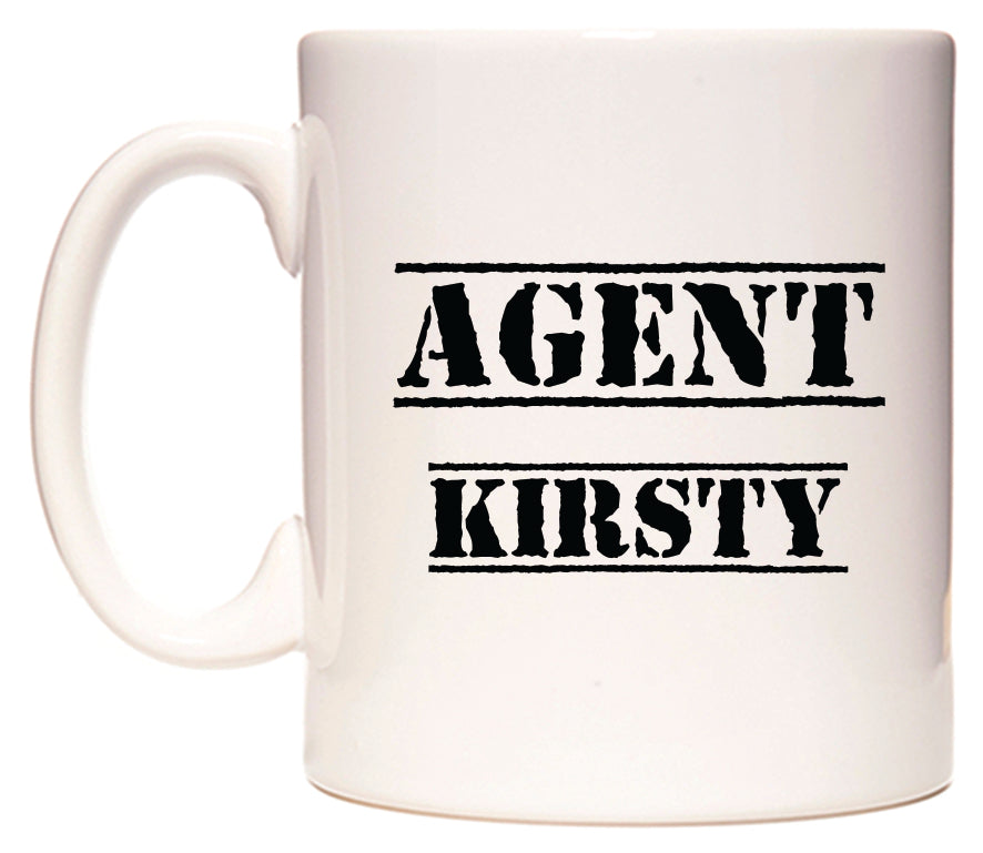 This mug features Agent Kirsty