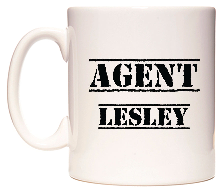 This mug features Agent Lesley