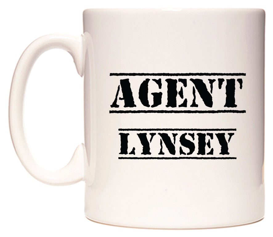 This mug features Agent Lynsey