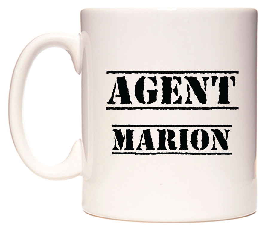 This mug features Agent Marion