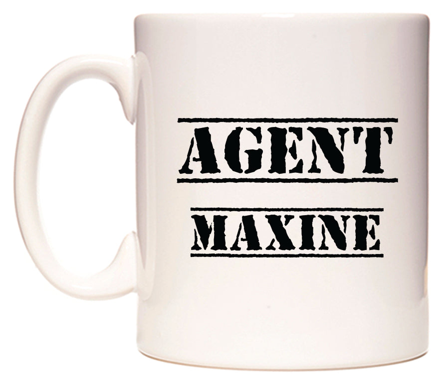 This mug features Agent Maxine