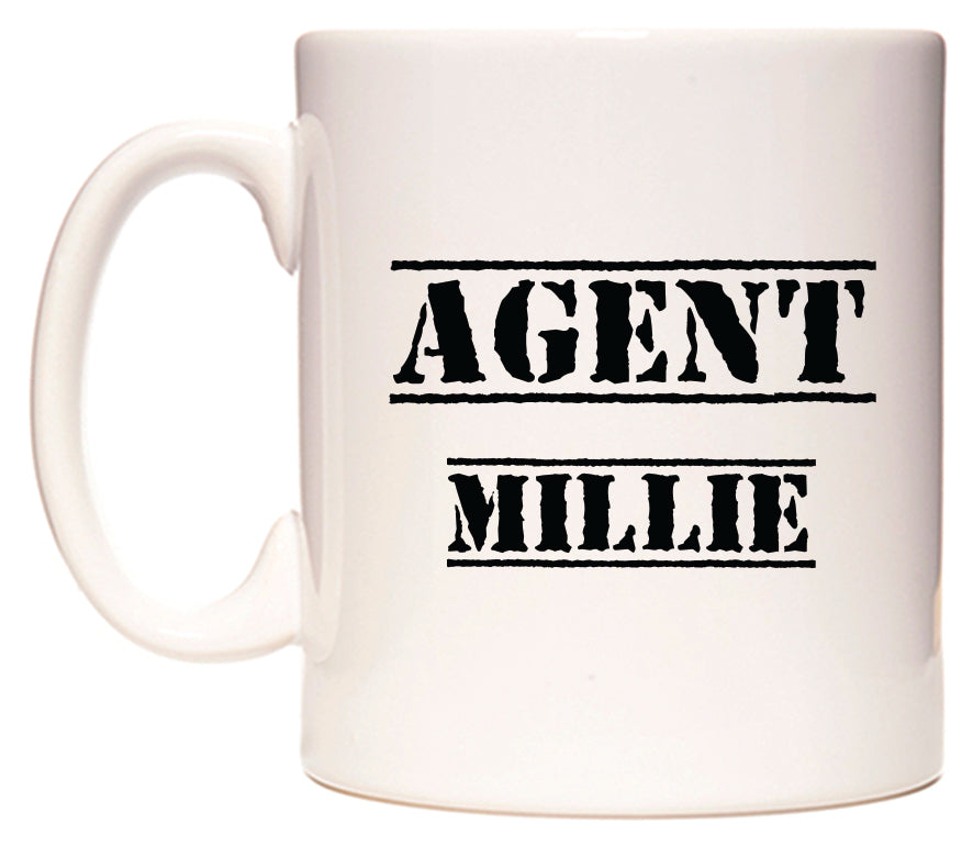 This mug features Agent Millie