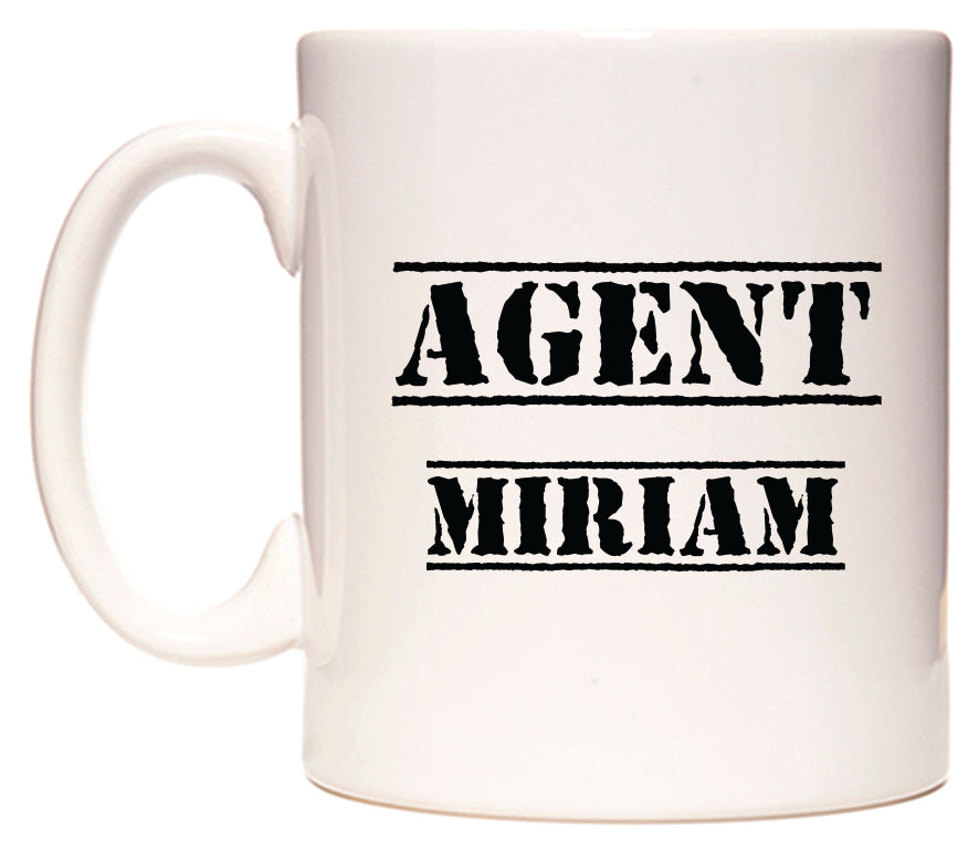 This mug features Agent Miriam