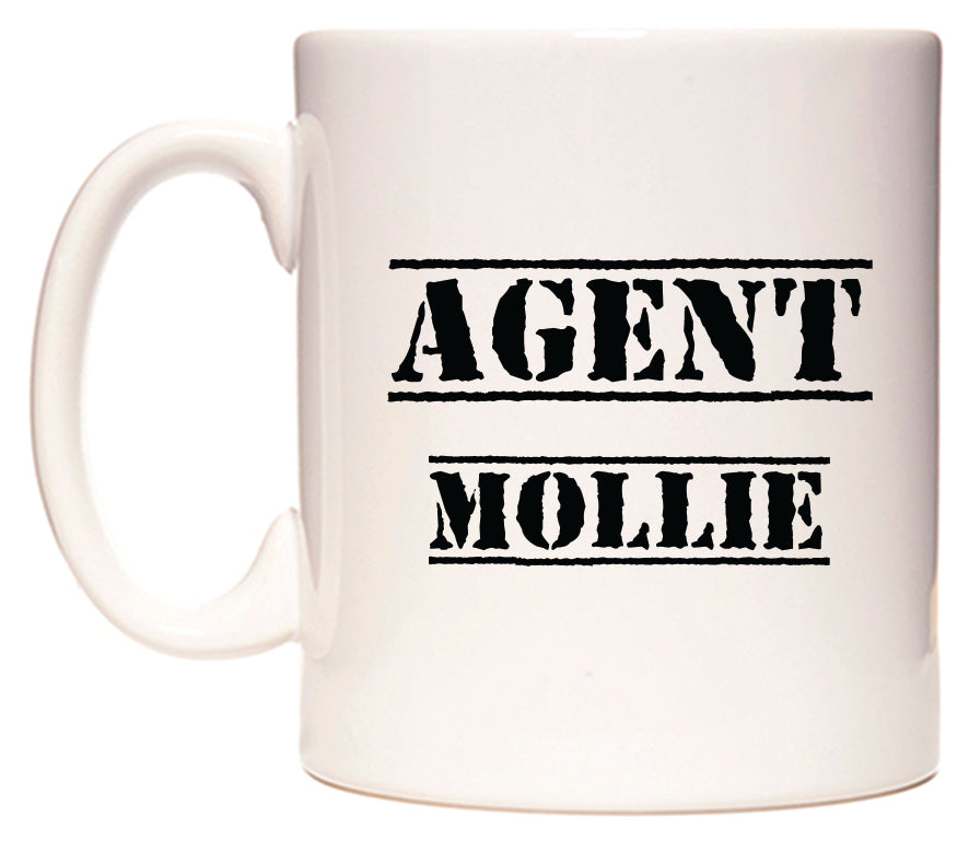 This mug features Agent Mollie