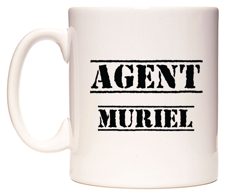 This mug features Agent Muriel