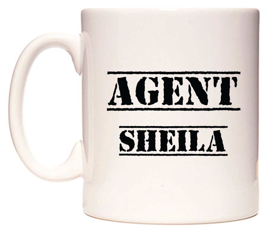 This mug features Agent Sheila