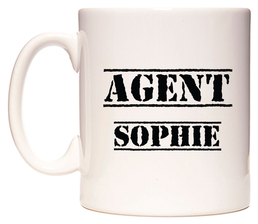 This mug features Agent Sophie