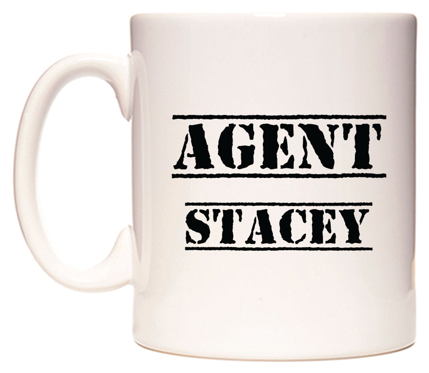 This mug features Agent Stacey