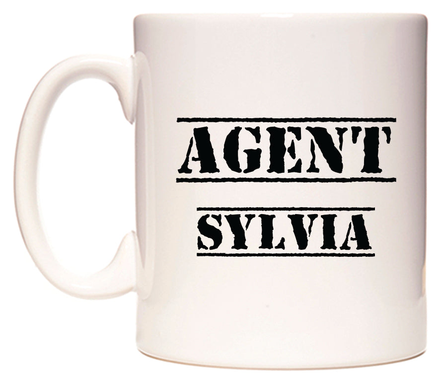 This mug features Agent Sylvia