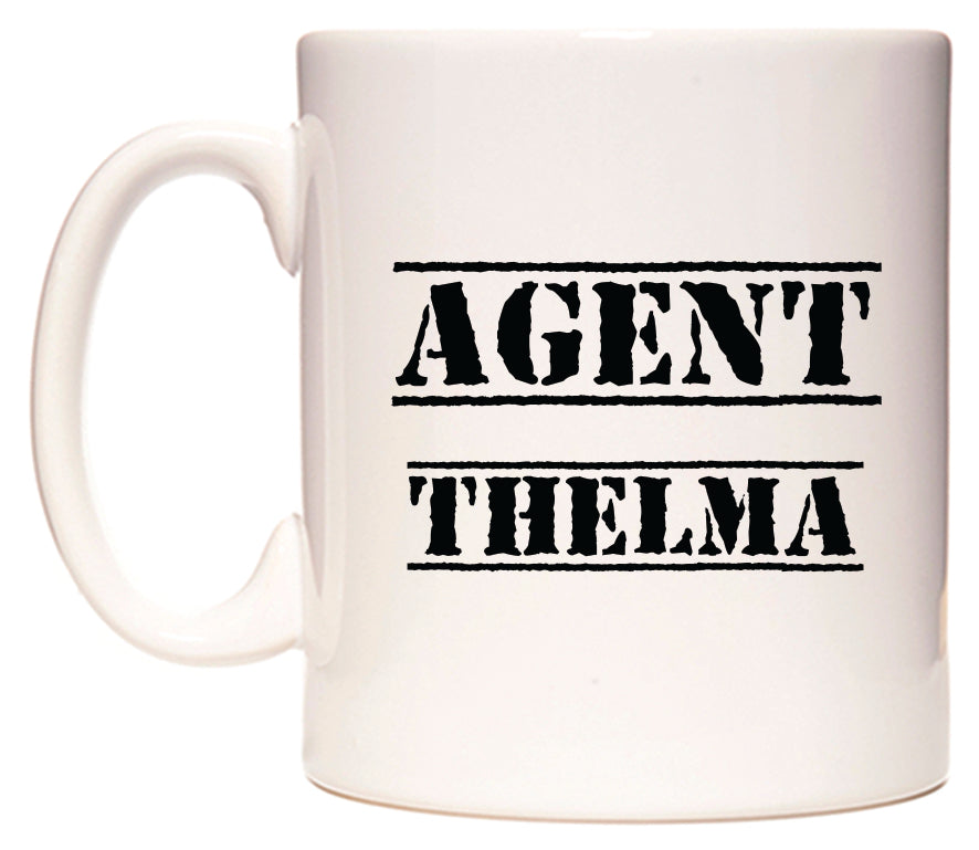 This mug features Agent Thelma