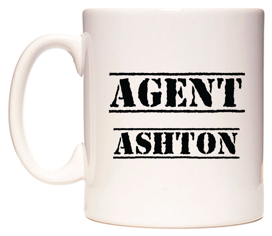 This mug features Agent Ashton