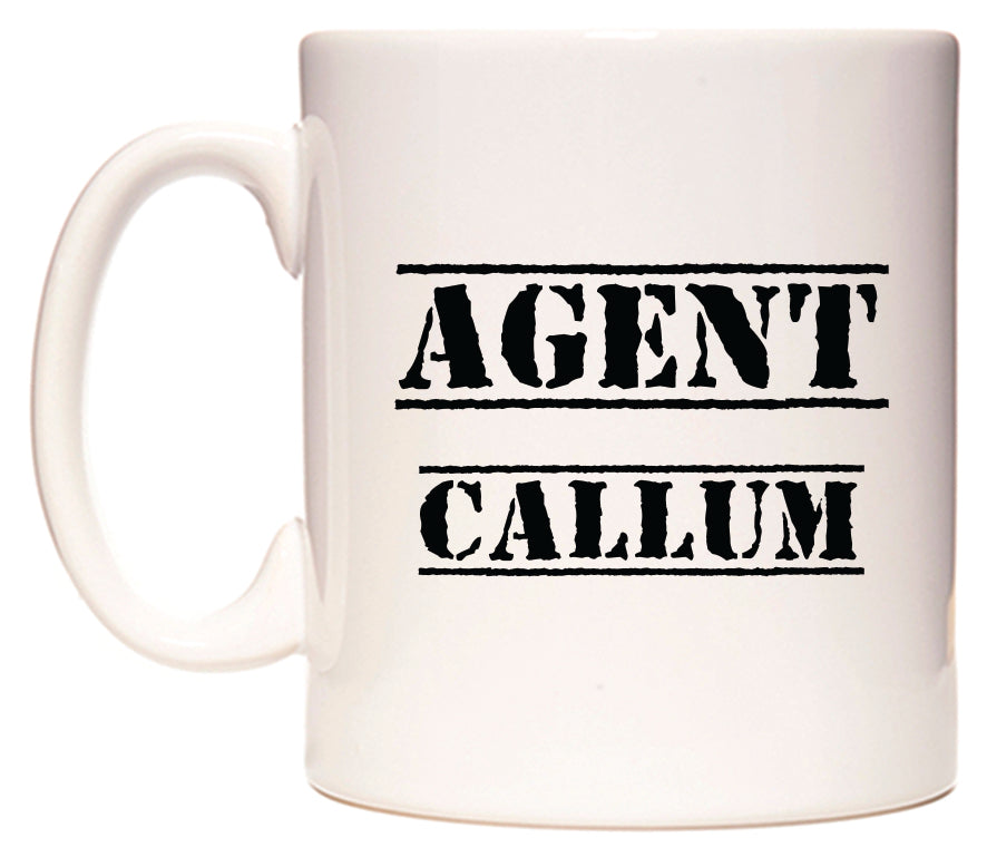 This mug features Agent Callum
