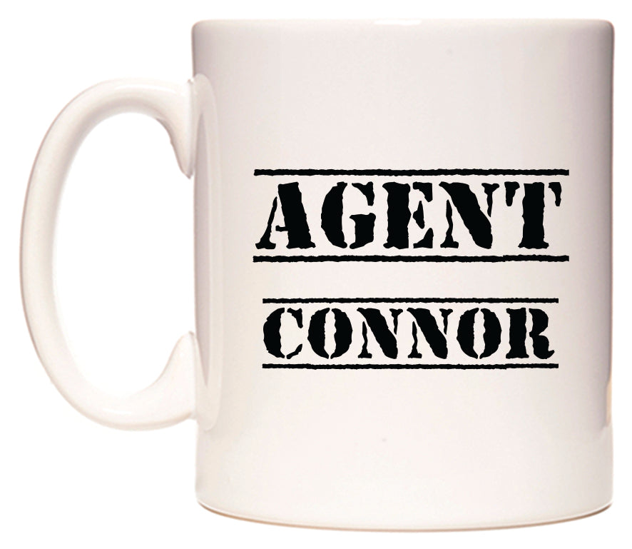 This mug features Agent Connor
