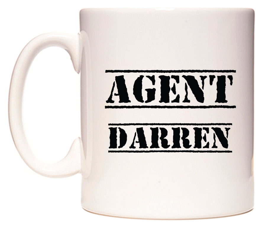 This mug features Agent Darren