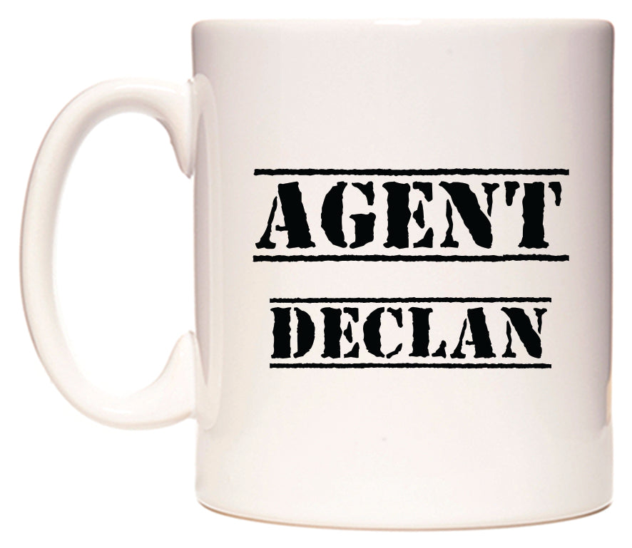 This mug features Agent Declan