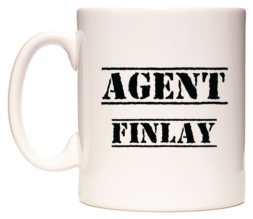 This mug features Agent Finlay