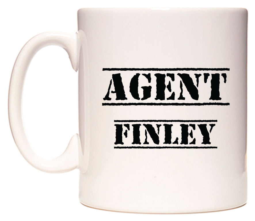 This mug features Agent Finley