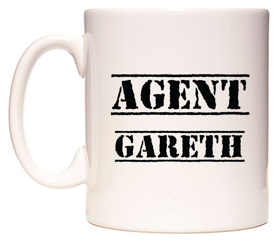 This mug features Agent Gareth