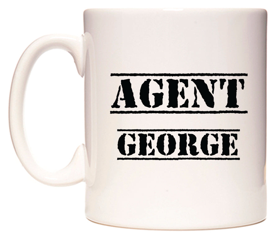 This mug features Agent George
