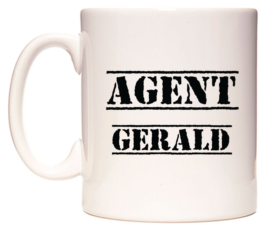 This mug features Agent Gerald