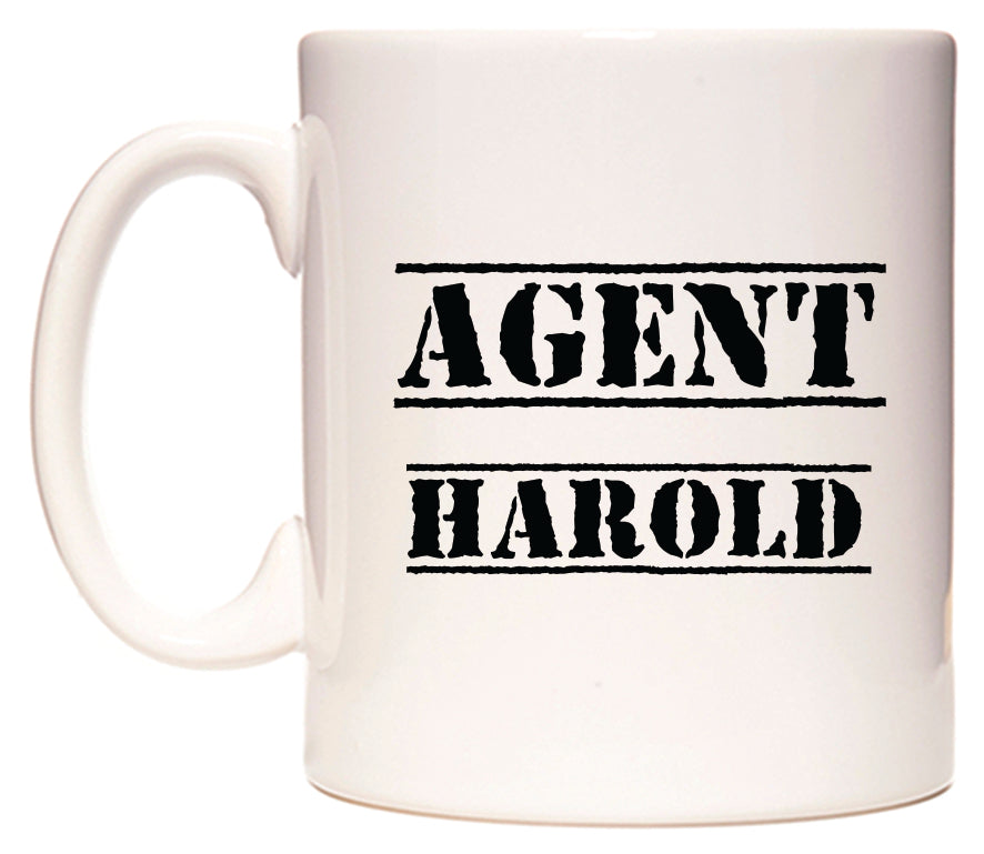 This mug features Agent Harold
