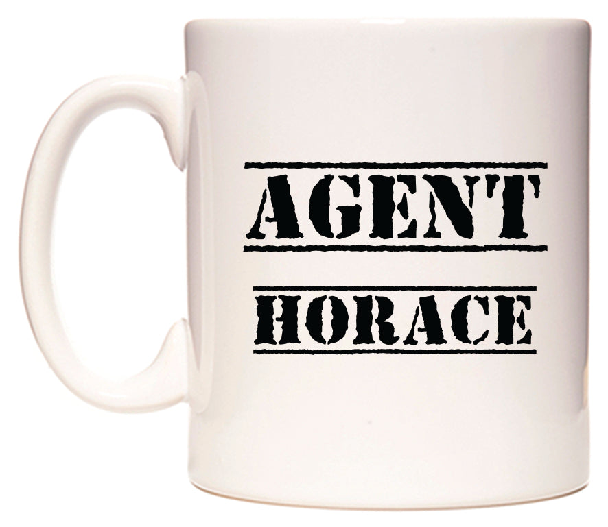 This mug features Agent Horace