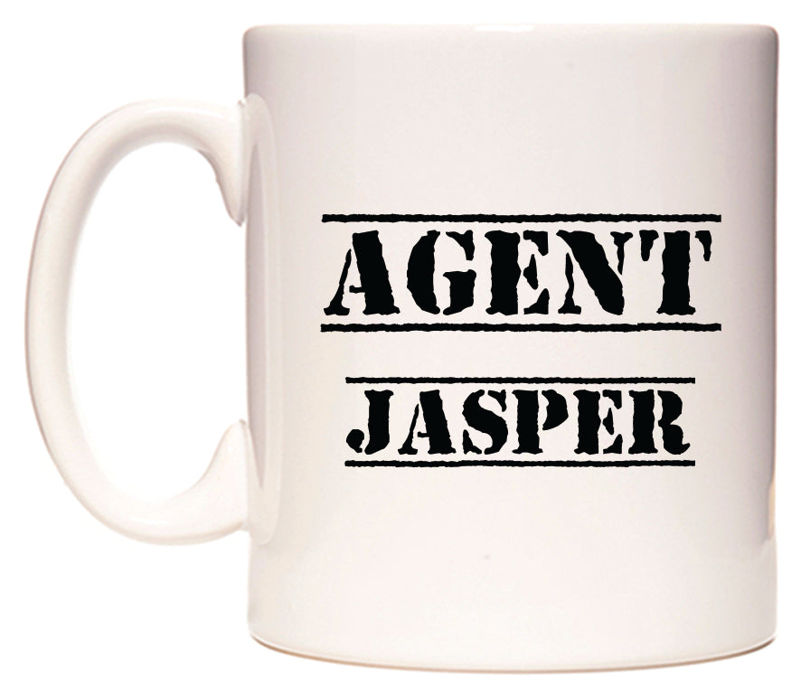This mug features Agent Jasper