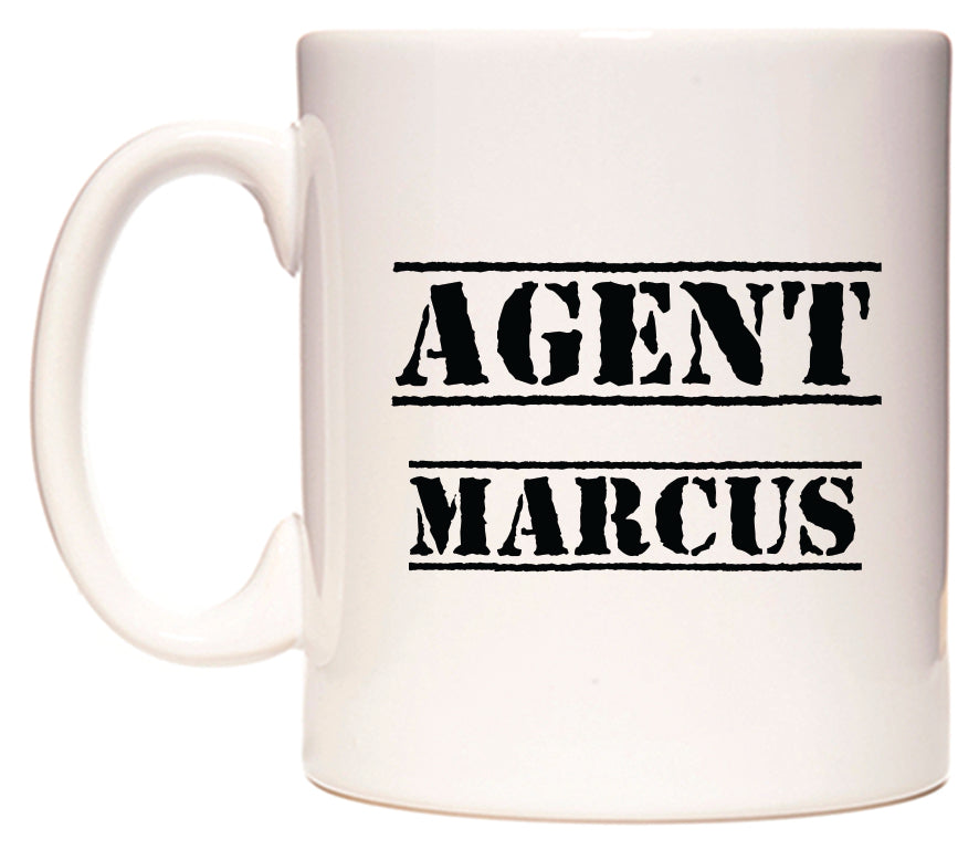 This mug features Agent Marcus