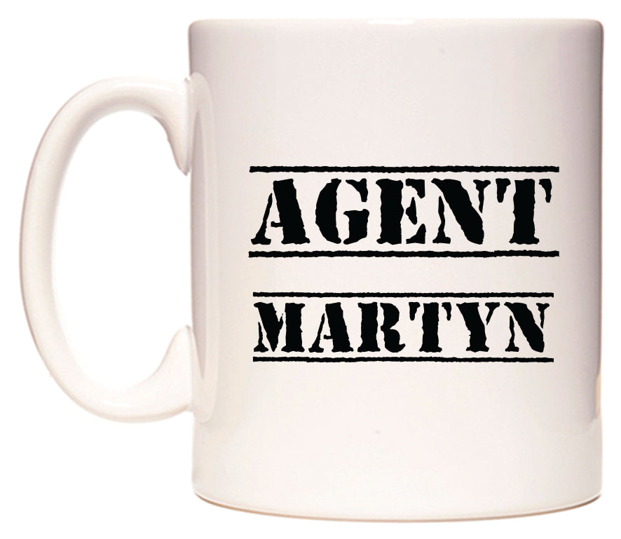 This mug features Agent Martyn
