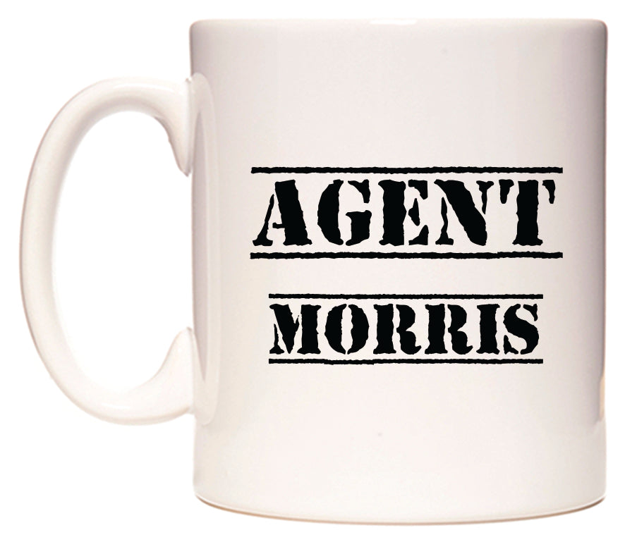 This mug features Agent Morris