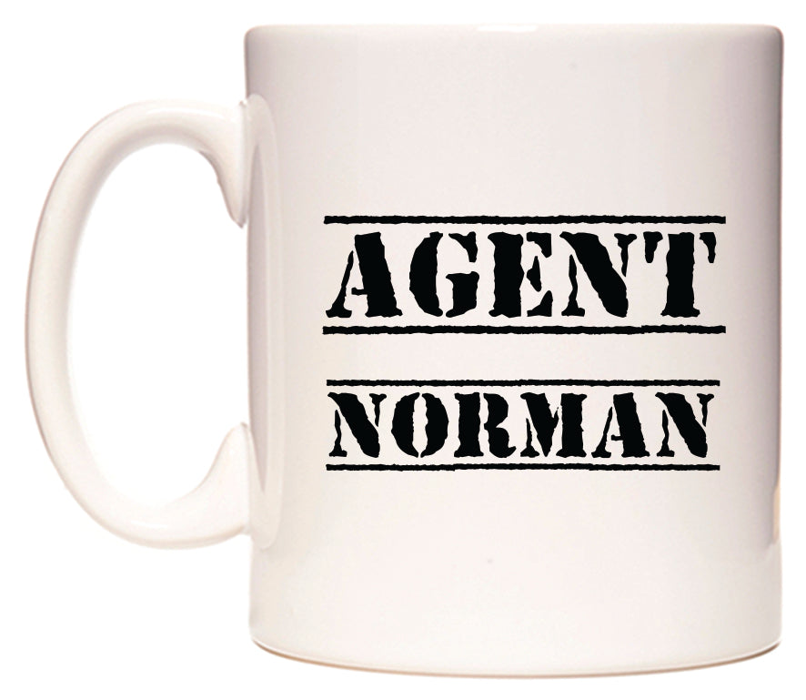 This mug features Agent Norman