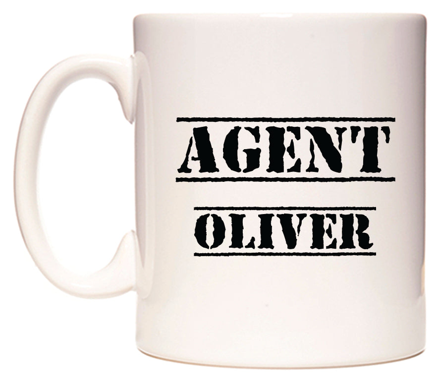This mug features Agent Oliver