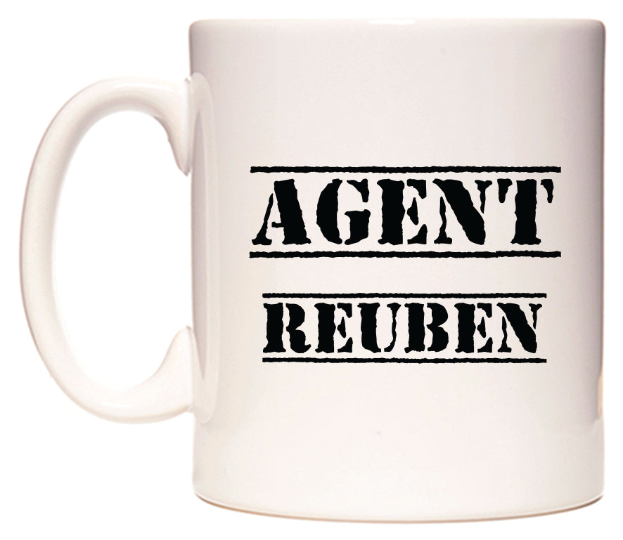 This mug features Agent Reuben