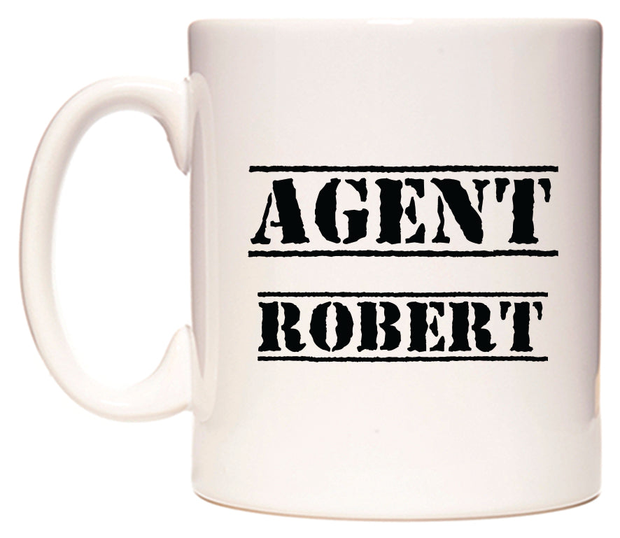 This mug features Agent Robert