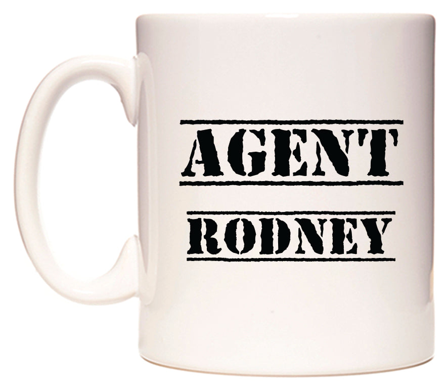 This mug features Agent Rodney
