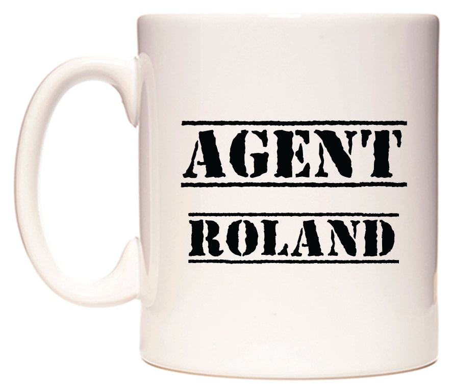 This mug features Agent Roland