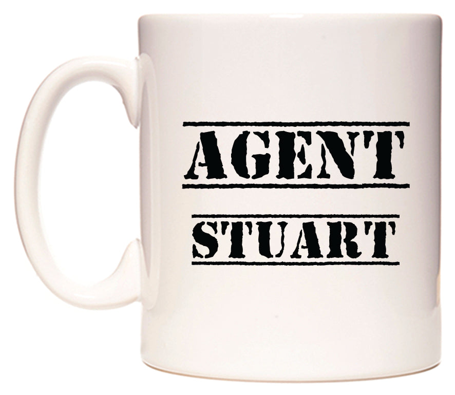 This mug features Agent Stuart