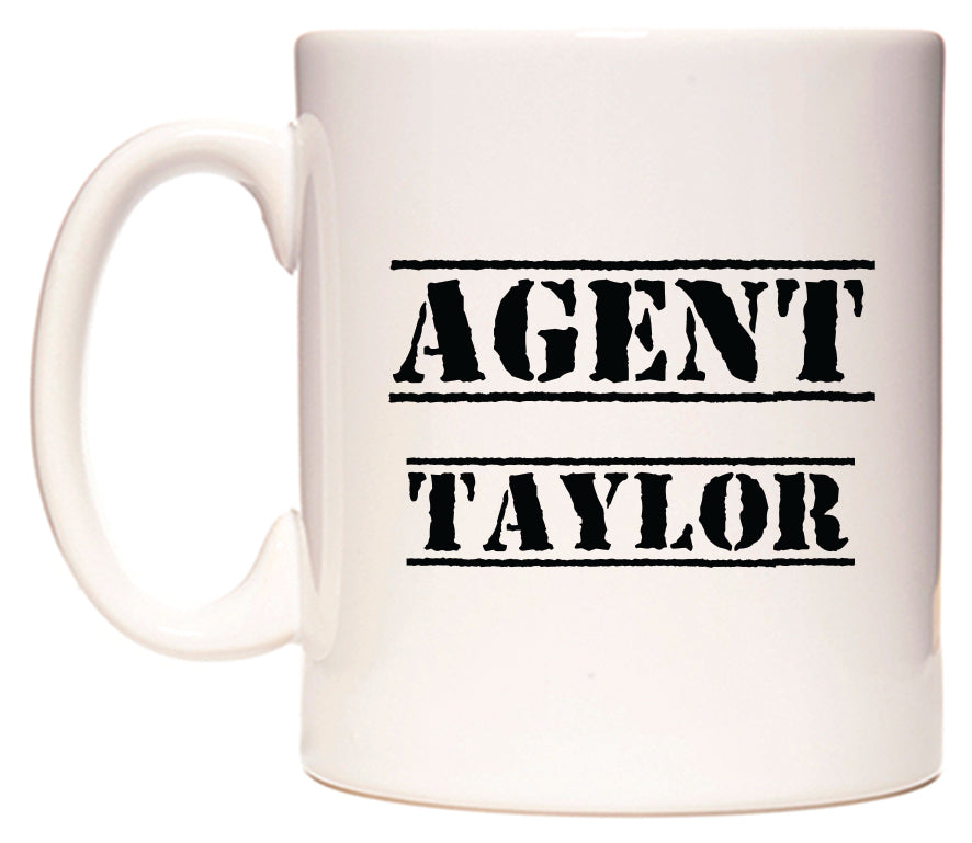 This mug features Agent Taylor