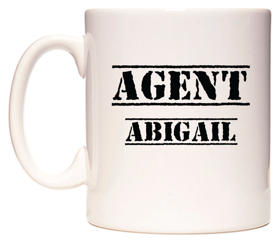 This mug features Agent Abigail