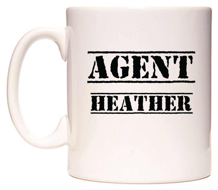 This mug features Agent Heather