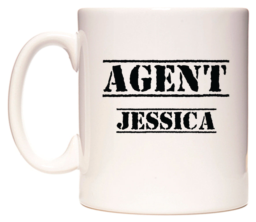 This mug features Agent Jessica