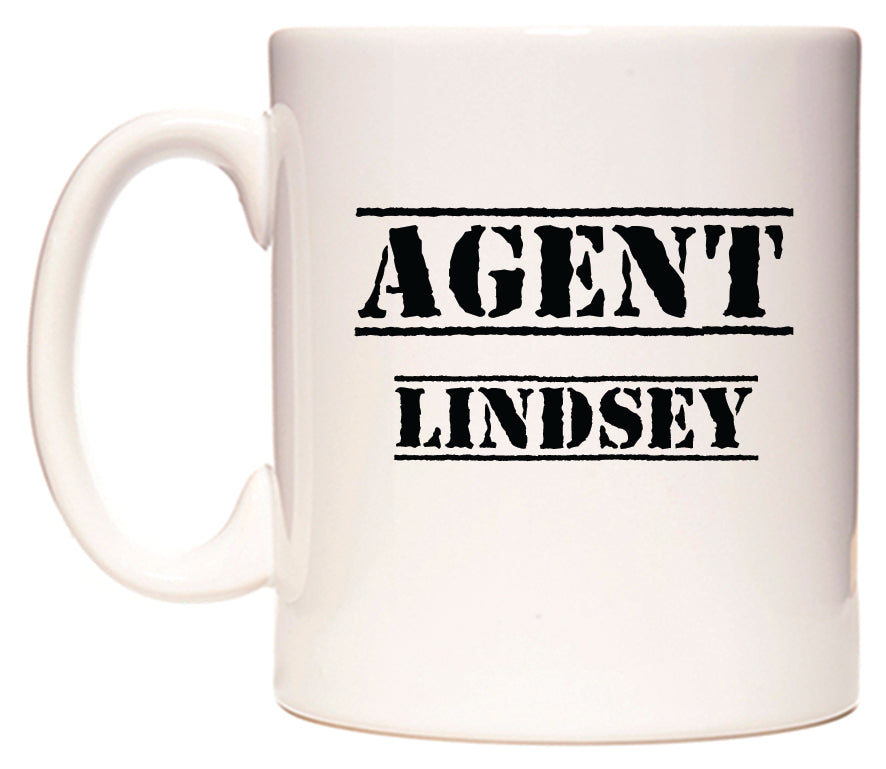 This mug features Agent Lindsey