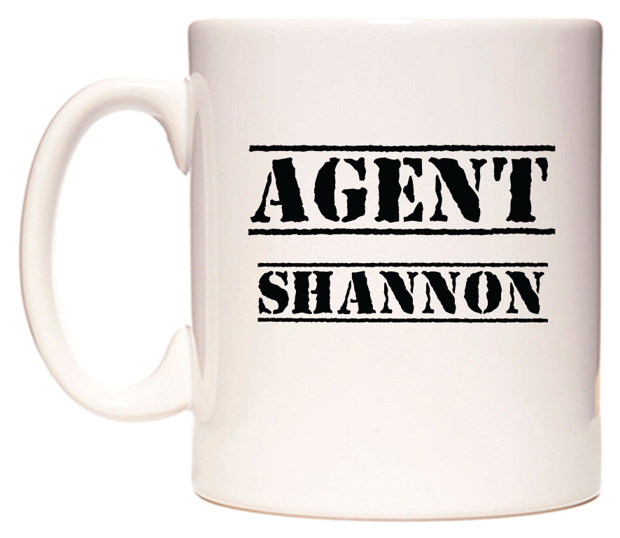 This mug features Agent Shannon