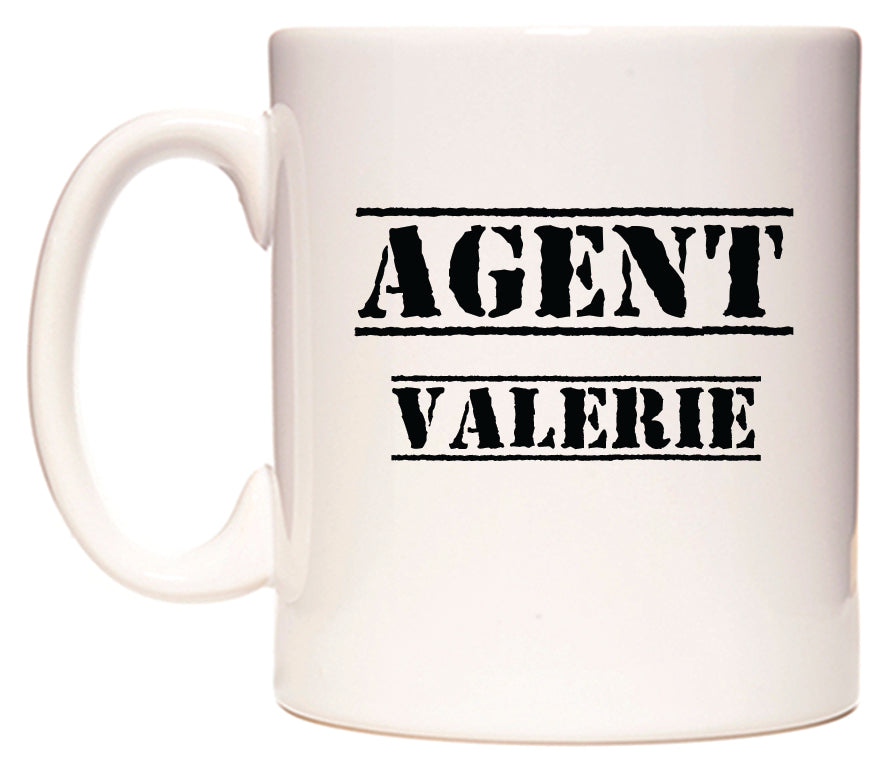 This mug features Agent Valerie