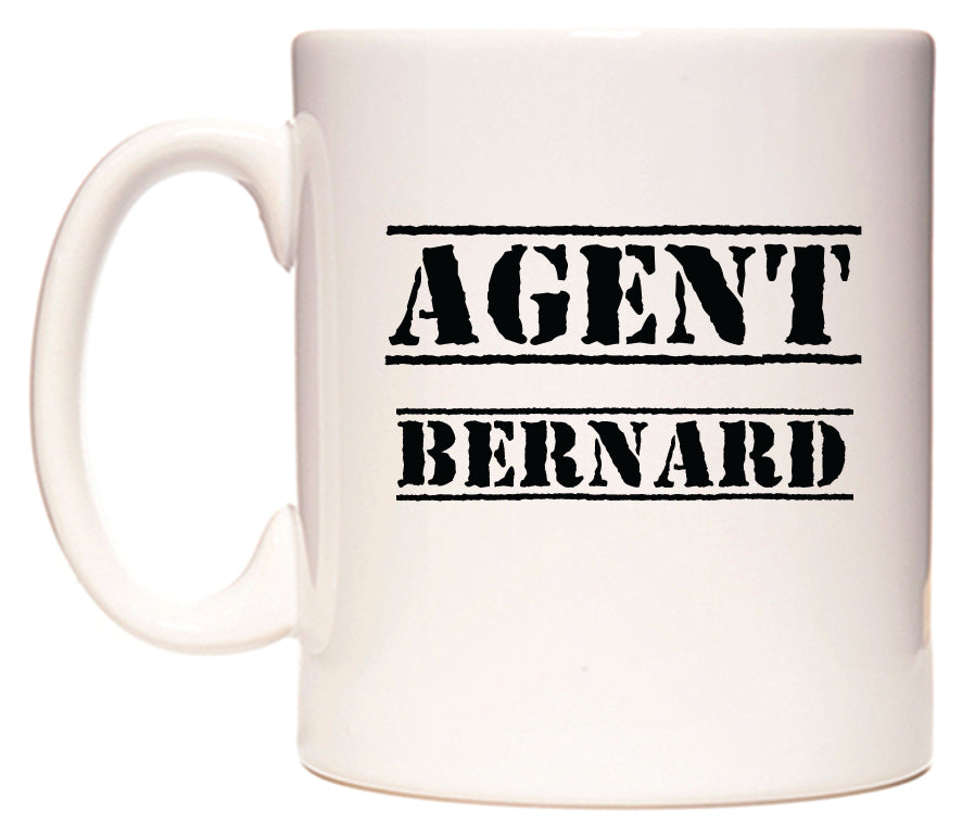 This mug features Agent Bernard